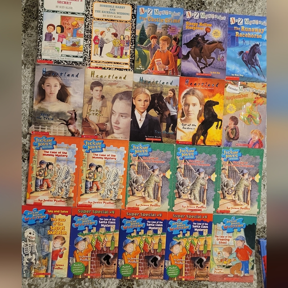 27 Assorted Scholastic Chapter Books Heartland - Horrible Harry - Jigsaw